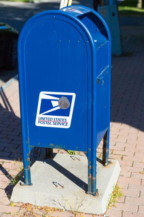 Blue US Mailbox