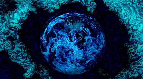 Blue Vapour Planet