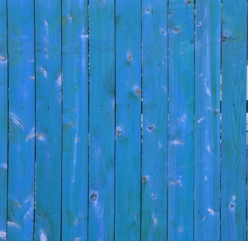Blue Wooden Fence Background