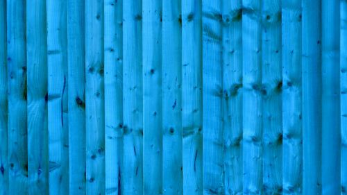 Blue Wooden Fence Background