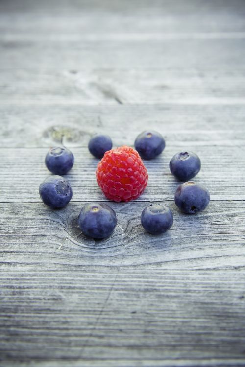blueberries raspberries fruit