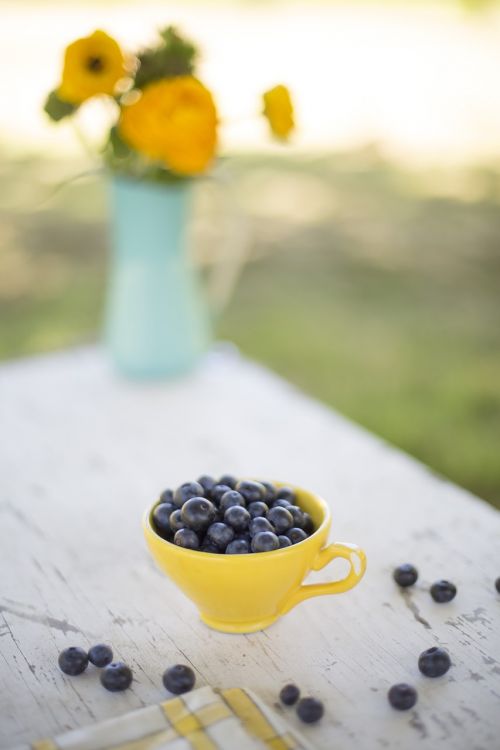 blueberries bowl snack