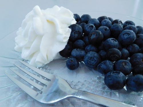 blueberries and whipped cream fruits blueberry