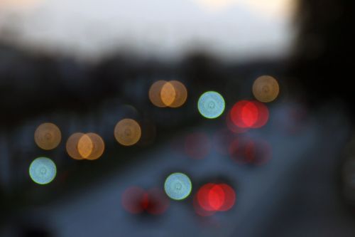 blur automobile lights