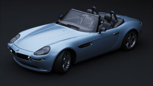 bmw z8 car 3d render