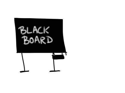 board blackboard chalk