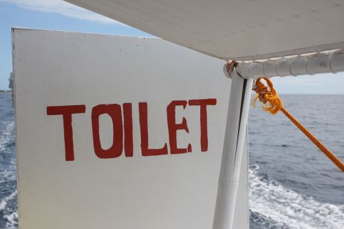 board toilet toilet boat