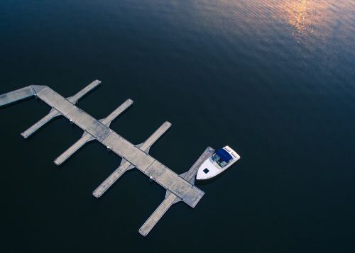 boat docked water