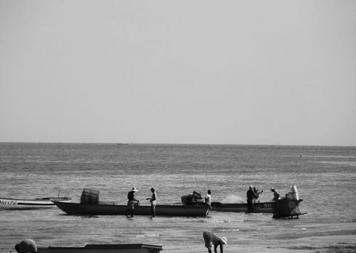 boat beach fishing boat