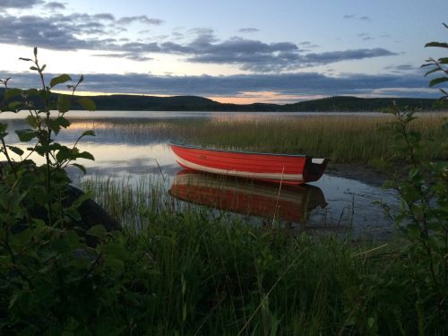 boat lake midnight