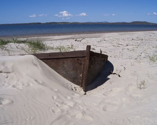 boat sand beach