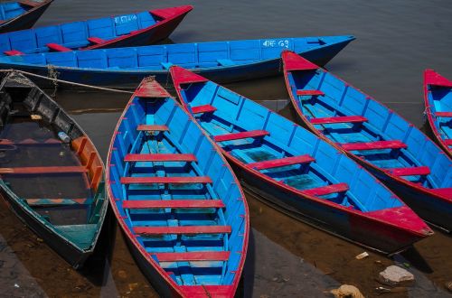 boat nepal lake