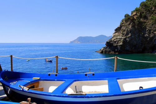 boat sea cliff