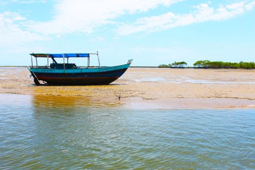 boat water sand