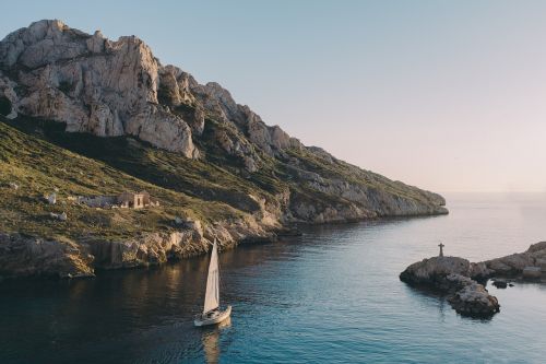 boat coast island