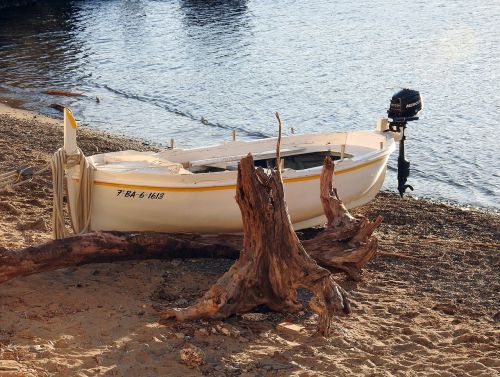 boat beach sand