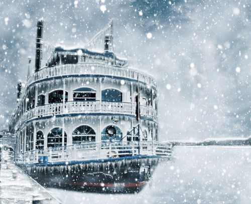 boat snow ship