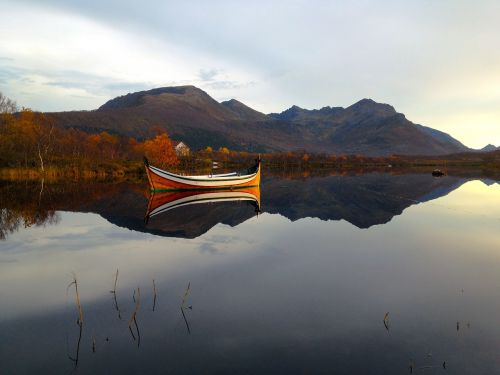 boat water sunset