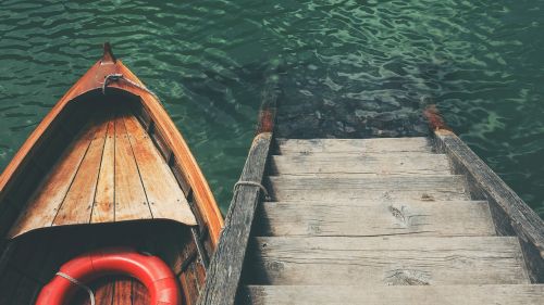 boat wood ladder