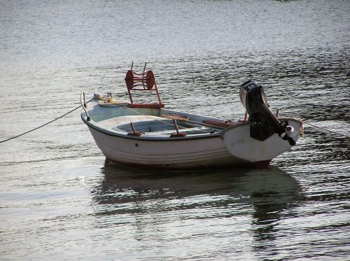 boat dusk peace