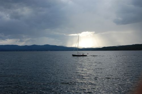 boat lake sailing boat
