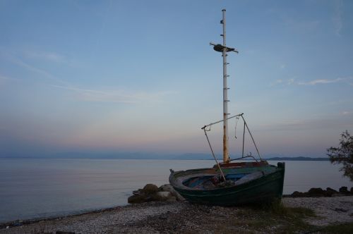 boat sunset dusk