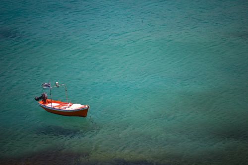 boat ocean alone