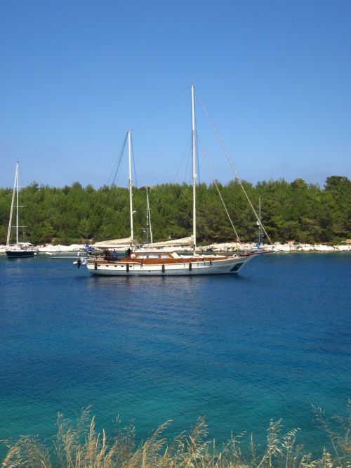 boat sailing colorful