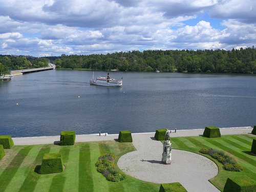 boat  drottningholm  landing