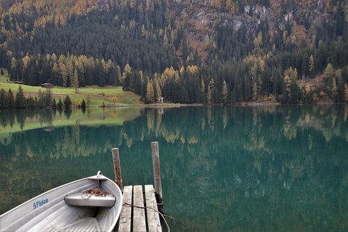 boat  autumn  lake