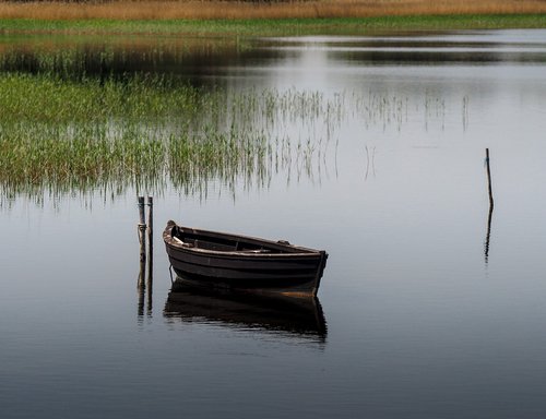 boat  rügen  lake