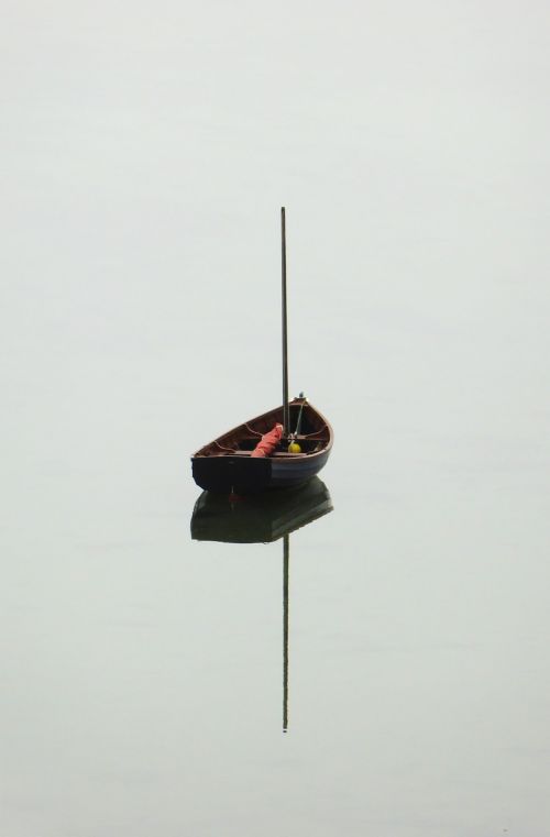 boat lake reflection
