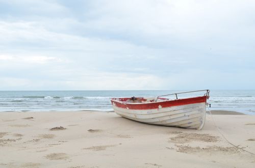 boat beach sea