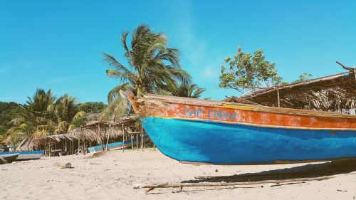 boat beach sand