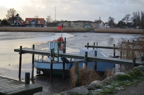 boat winter view