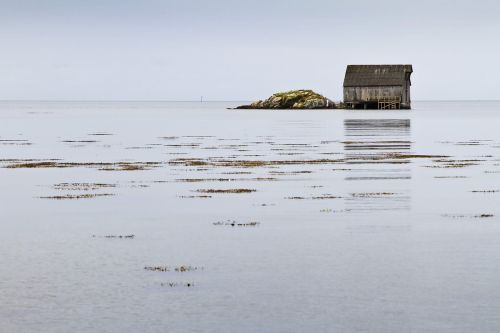 boathouse sea sky