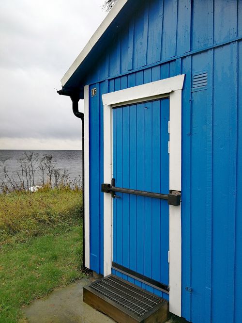 boathouse blue autumn