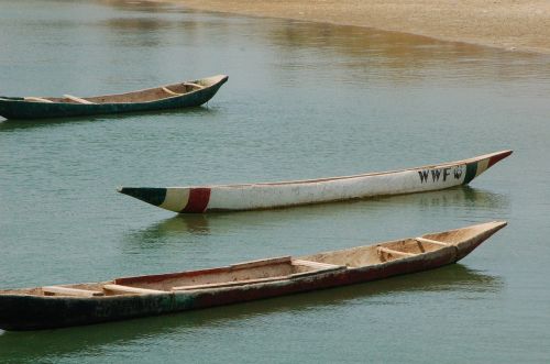 boats canoes fishing