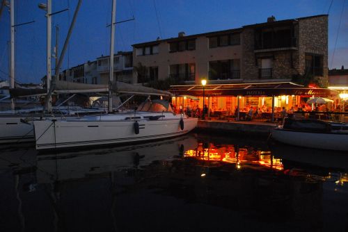 boats evening sea