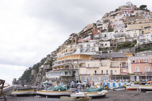 boats buildings coast