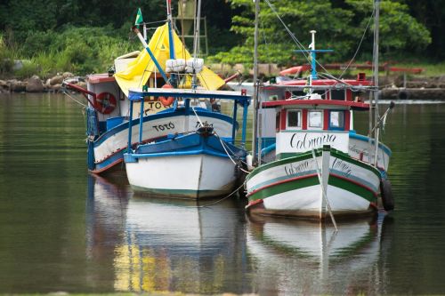 boats colorful brazil