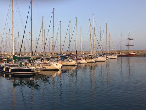 boats marina dusk