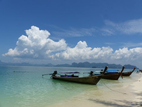 boats beach poda krabi