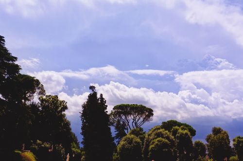 boboli garden sky clouds