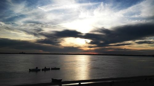 body of water sunset panoramic