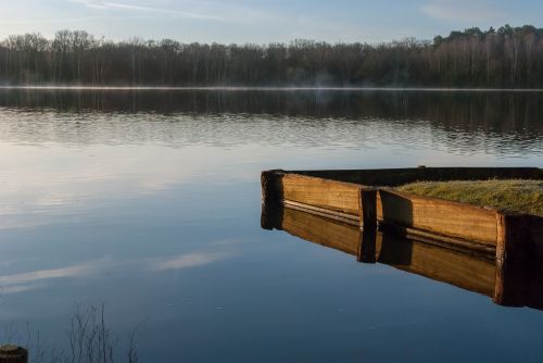 body of water lake reflection