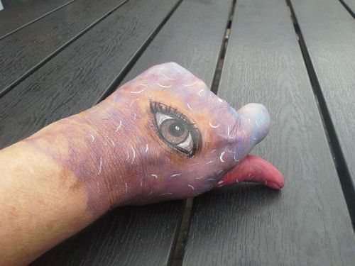 body painting hand finger