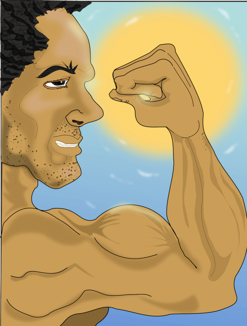 bodybuilding illustration man