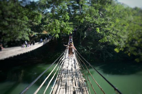 loboc river bridge bamboo bridge bohol bridge