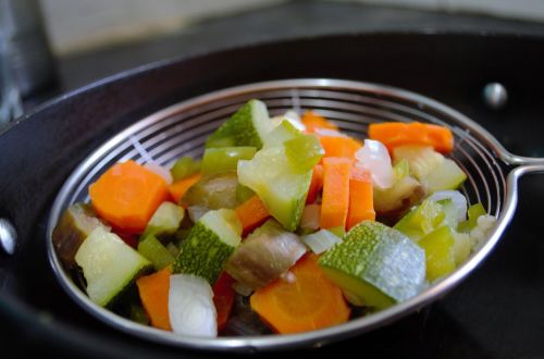 boiled vegetables blanch